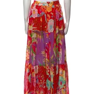 Farm Rio floral skirt size large - worn twice